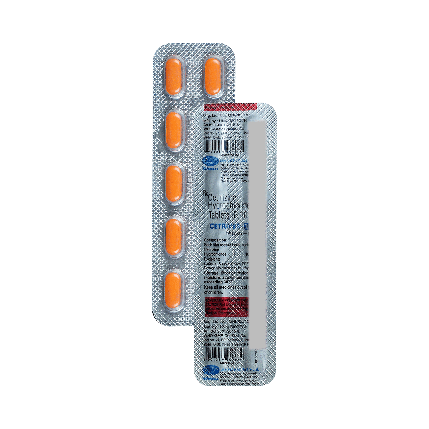 Cetriver 10mg Tablet 10'S