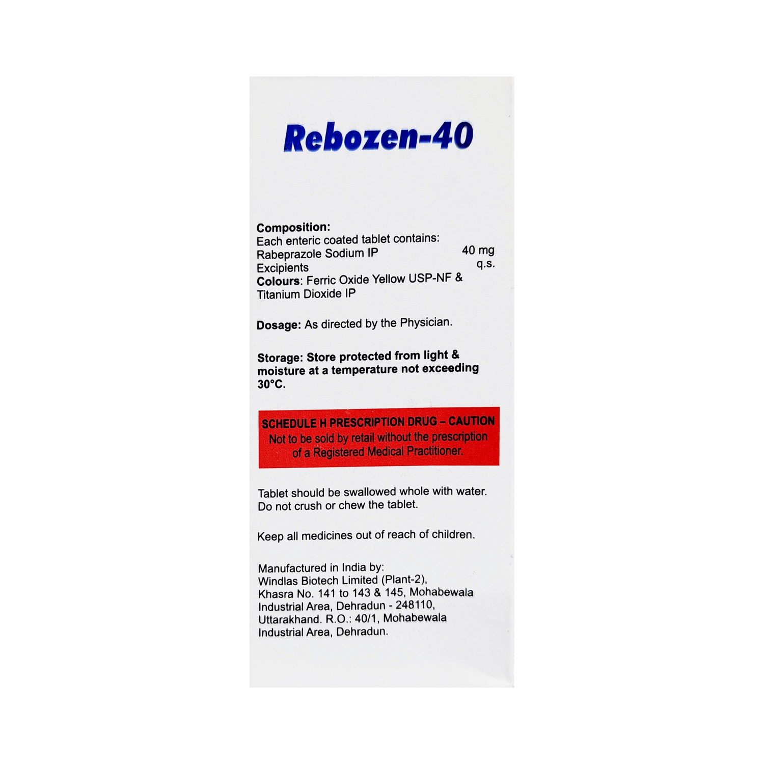 REBOZEN 40 Tablet 10's 3 REBOZEN 40 Tablet 10's
